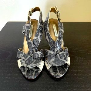 Cynthia Vincent Snakeskin Leather Heels